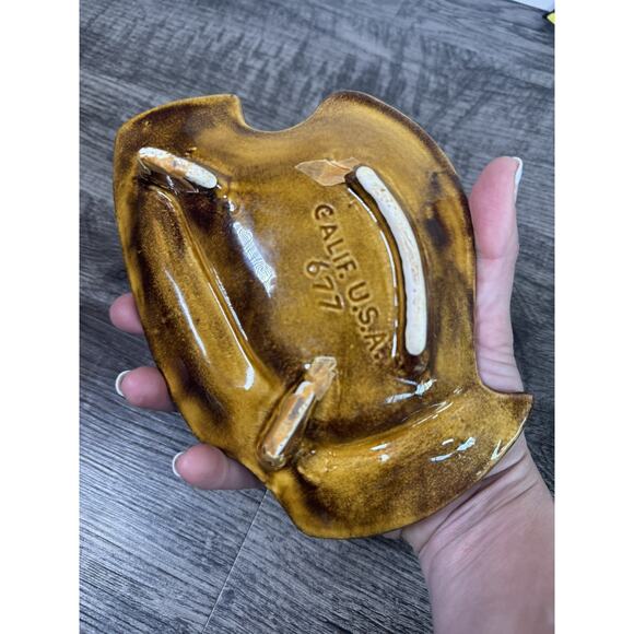 Deforest California Pottery MCM Ashtrays Atomic Drip Glaze Ceramic - Picture 4 of 16